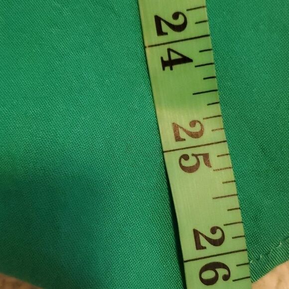 Chico's green viscose blouse with lace up sleeve - Picture 12 of 13